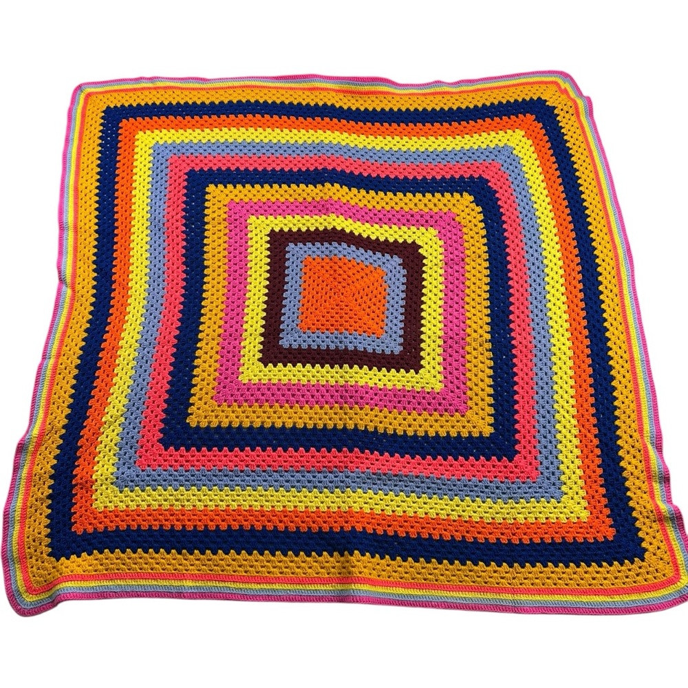 Handmade Crochet Afghan Throw 52x52